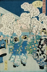 Kirsebærblomster ved Asakura (træblok)